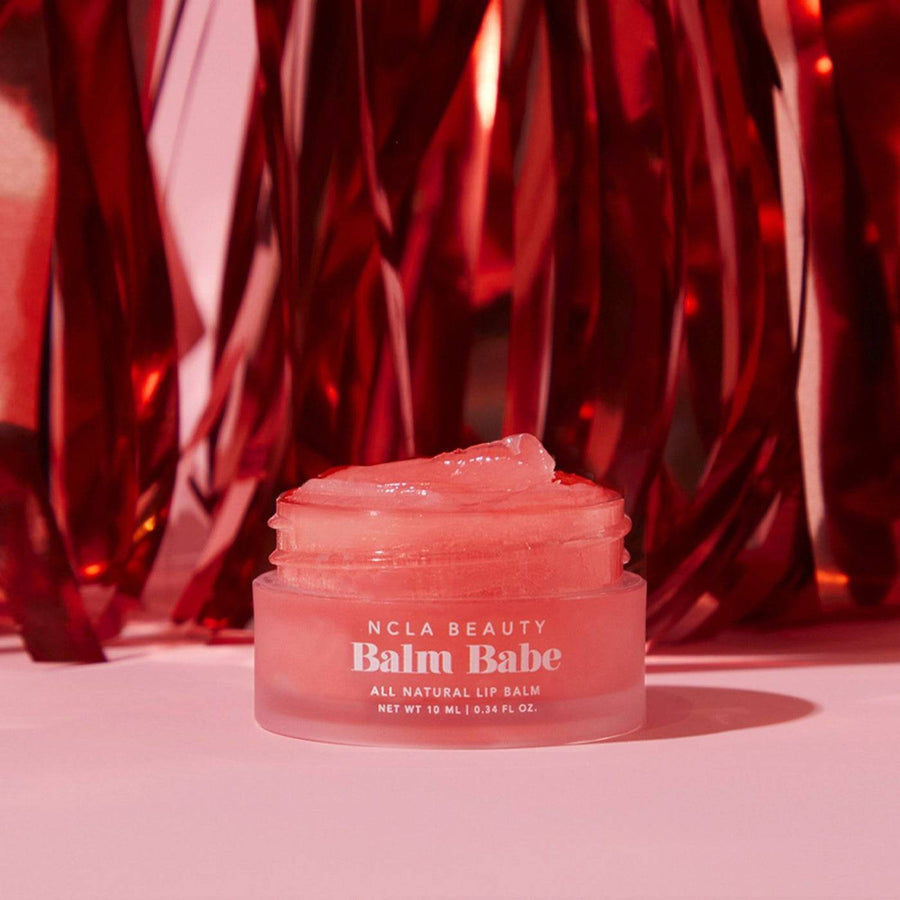 NCLA Beauty Balm Babe Lip Balm Pink Champagne 100% Natural Vegan Soothes Nourishes Smooth Hydrated
