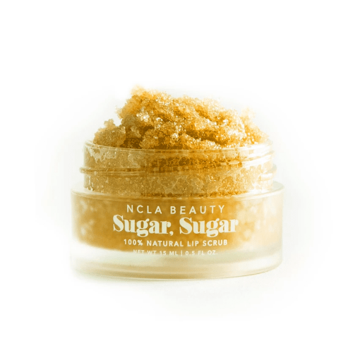 NCLA Beauty Sugar Sugar Lip Scrub Almond Cookie 100% Natural Vegan Cleanses Exfoliates Hydrates Brightens