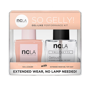 NCLA Beauty Vegan Cruelty Free Nail Lacquer Polish Don't Call Me Peachy So Gelly Kit