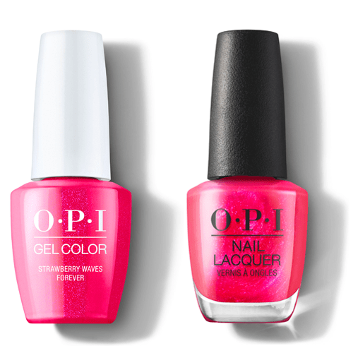 OPI, OPI GelColor + Matching Nail Lacquer Strawberry Waves Forever, Gel & Shellac Polish