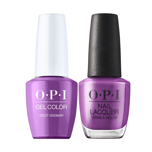 OPI, OPI GelColor + Matching Nail Lacquer Violet Visionary, Gel & Shellac Polish