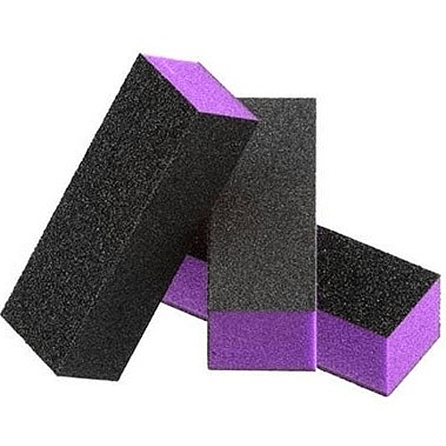 Black Purple 80/80/100 Grit 3-Way Nail Buffer Block High Quality Light Durable Nail Care Pedicure Manicure Tools