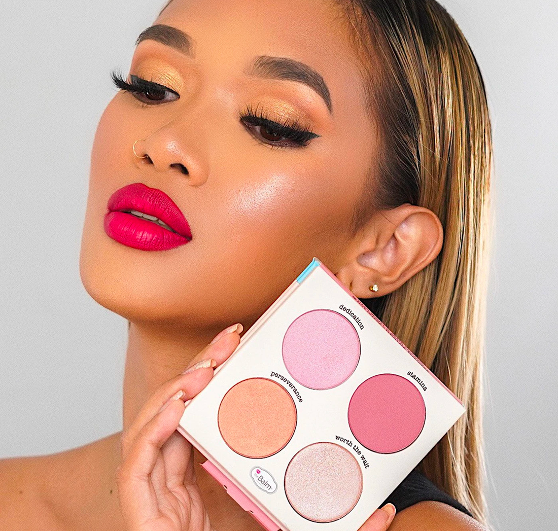 theBalm Cosmetics Will Powder Blush Quad Clean Ingredients - Recyclable Packaging - Highly Pigmented long-lasting versatile shades, both easy on the Eyes Cheeks Palette