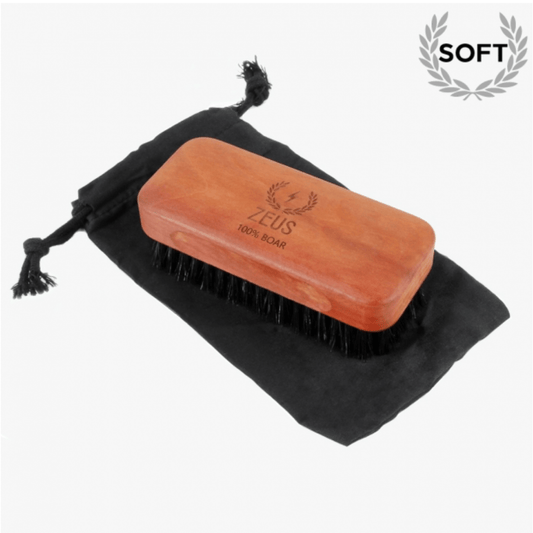 Zeus Beard, Zeus Beard Palm Beard Brush 100% Boar Bristles - Soft, Beard Brush
