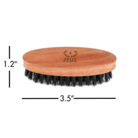 Zeus Beard, Zeus Beard Pocket Beard Brush 100% Boar Bristles - Soft, Beard Brush